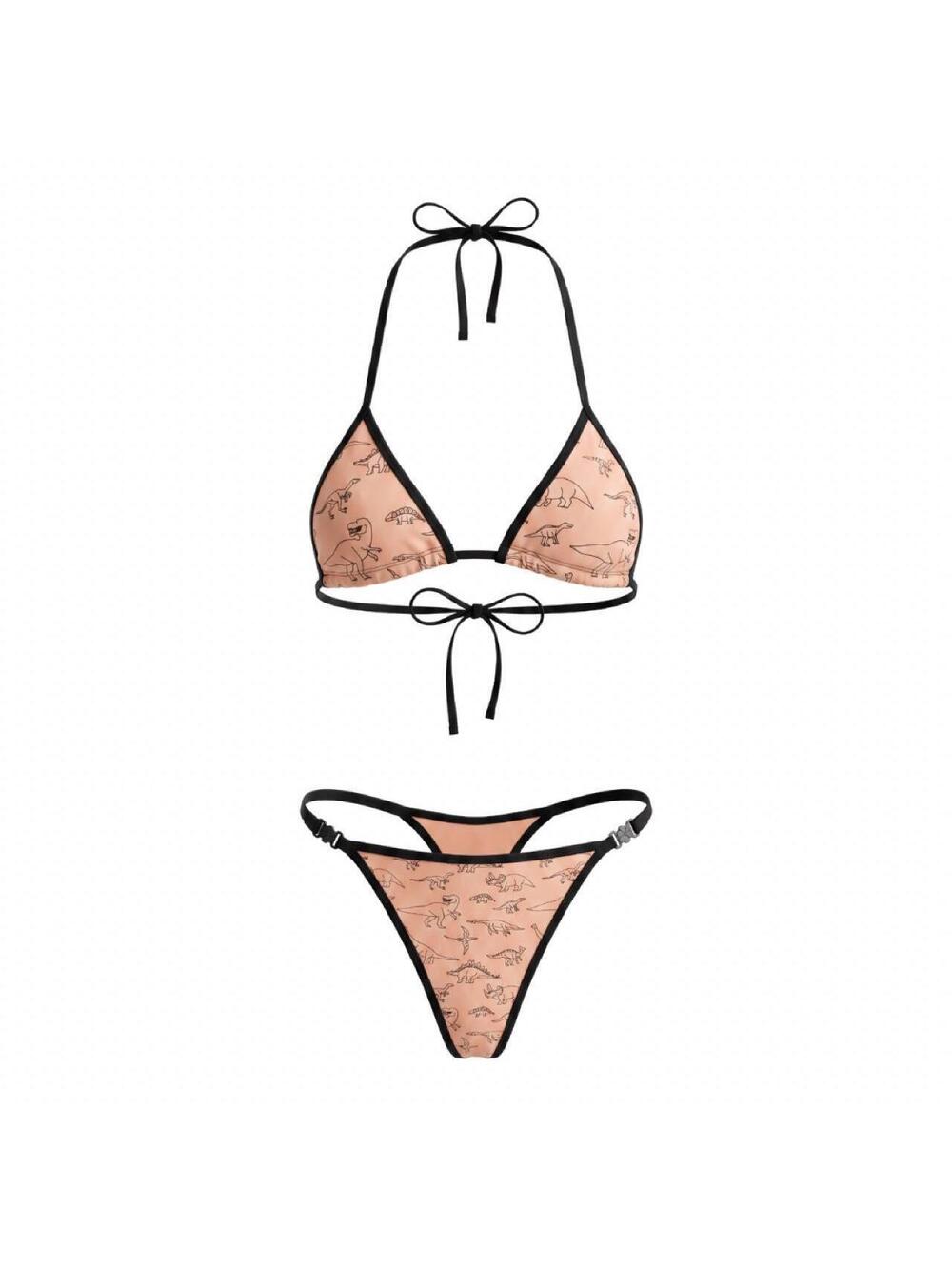 Upcycled Dinosaur Micro Bikini Set